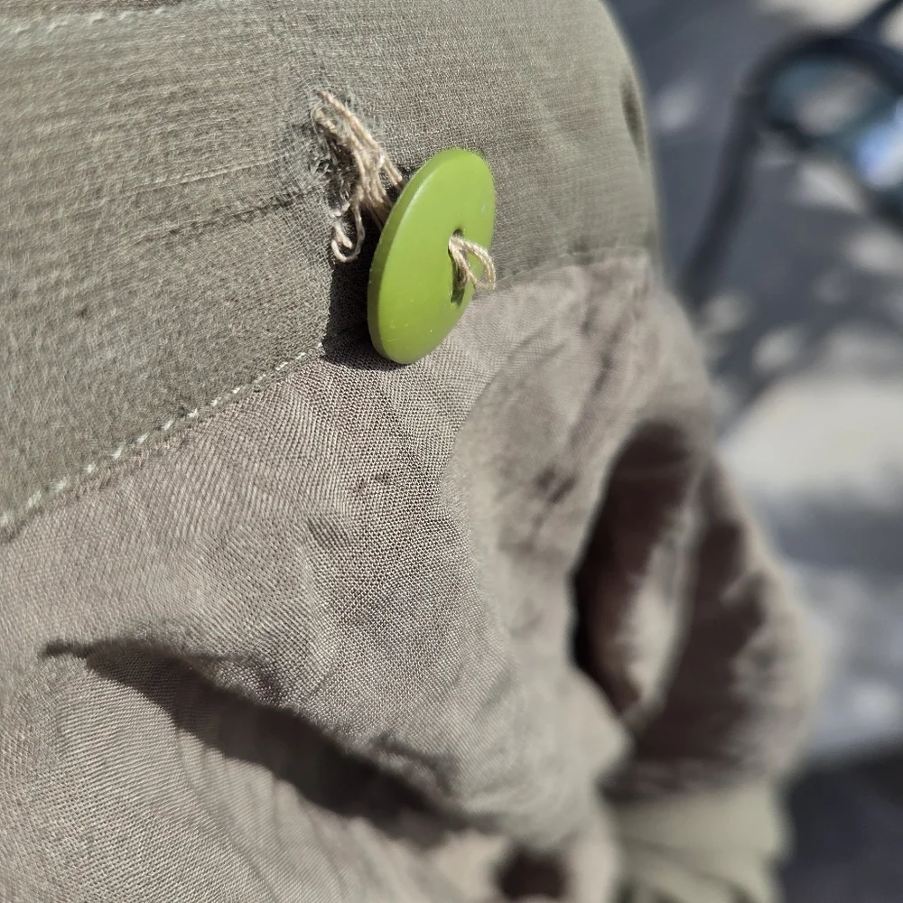 Free People Bowery Pleated Sheer High Waist Midi Skirt in Army Green Sz M - Picture 6 of 10